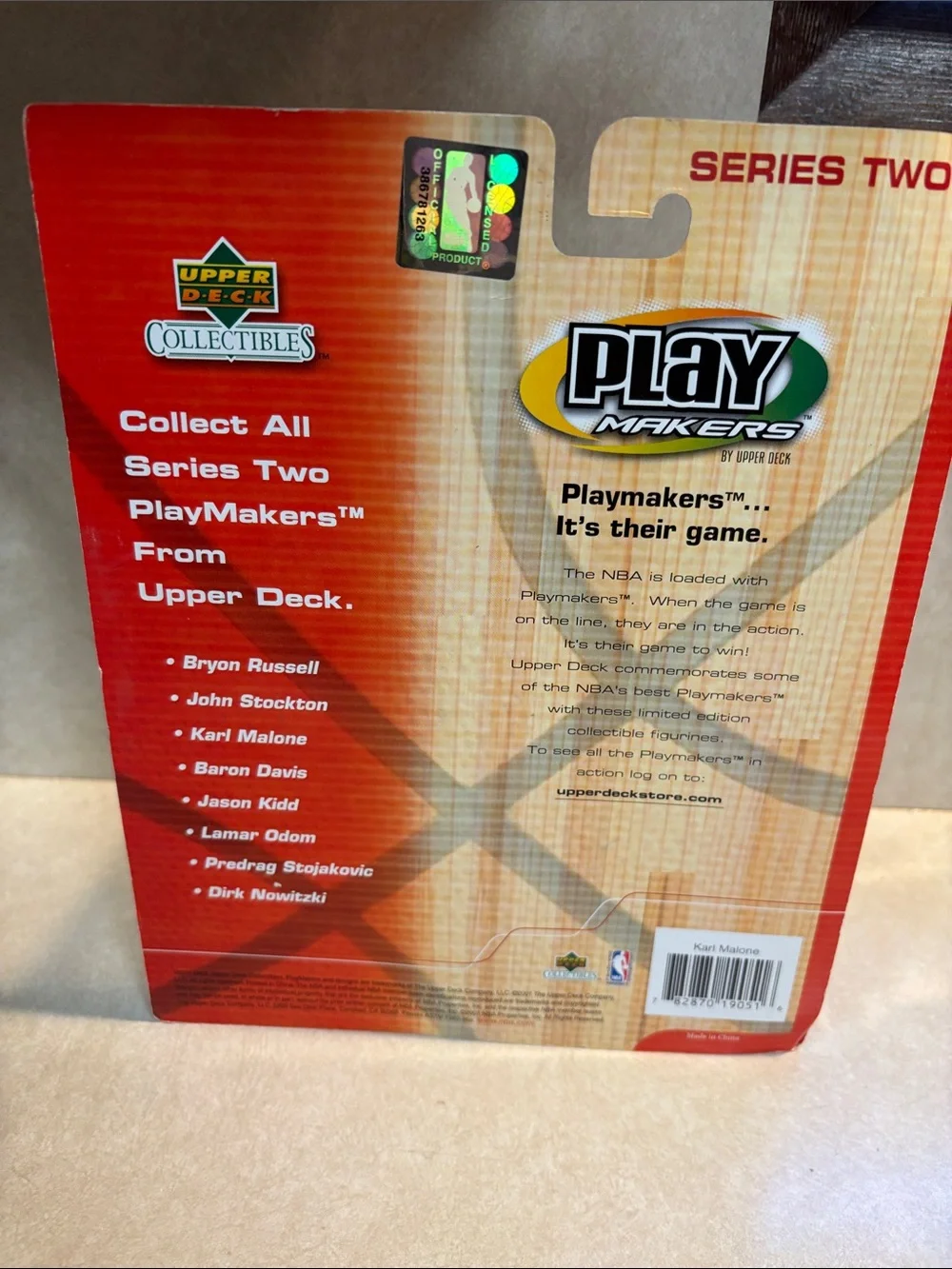 PlayMakers Collectible Basketball Figure - White & Blue Jersey